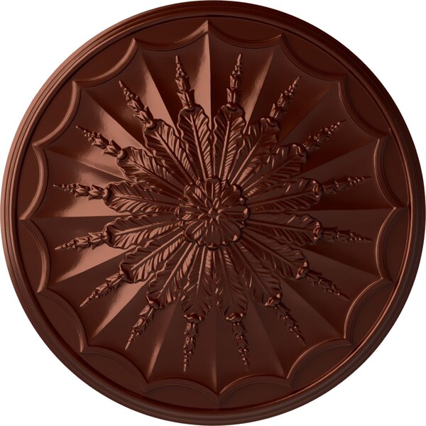 Ekena Millwork Artis Ceiling Medallion, Hand-Painted Antique Copper, 27 1/8"OD x 2 5/8"P CM27ARACS - main